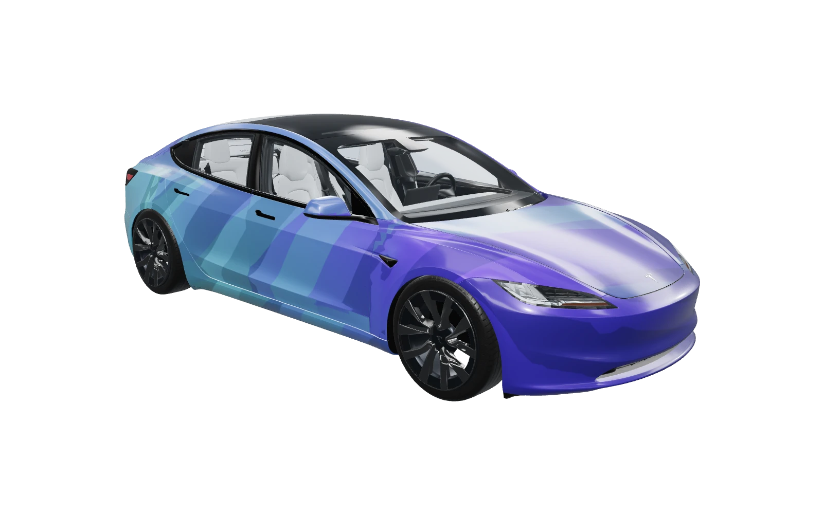 Model 3 with a custom digital wrap